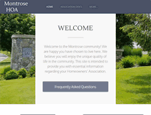 Tablet Screenshot of montrosehoa.com